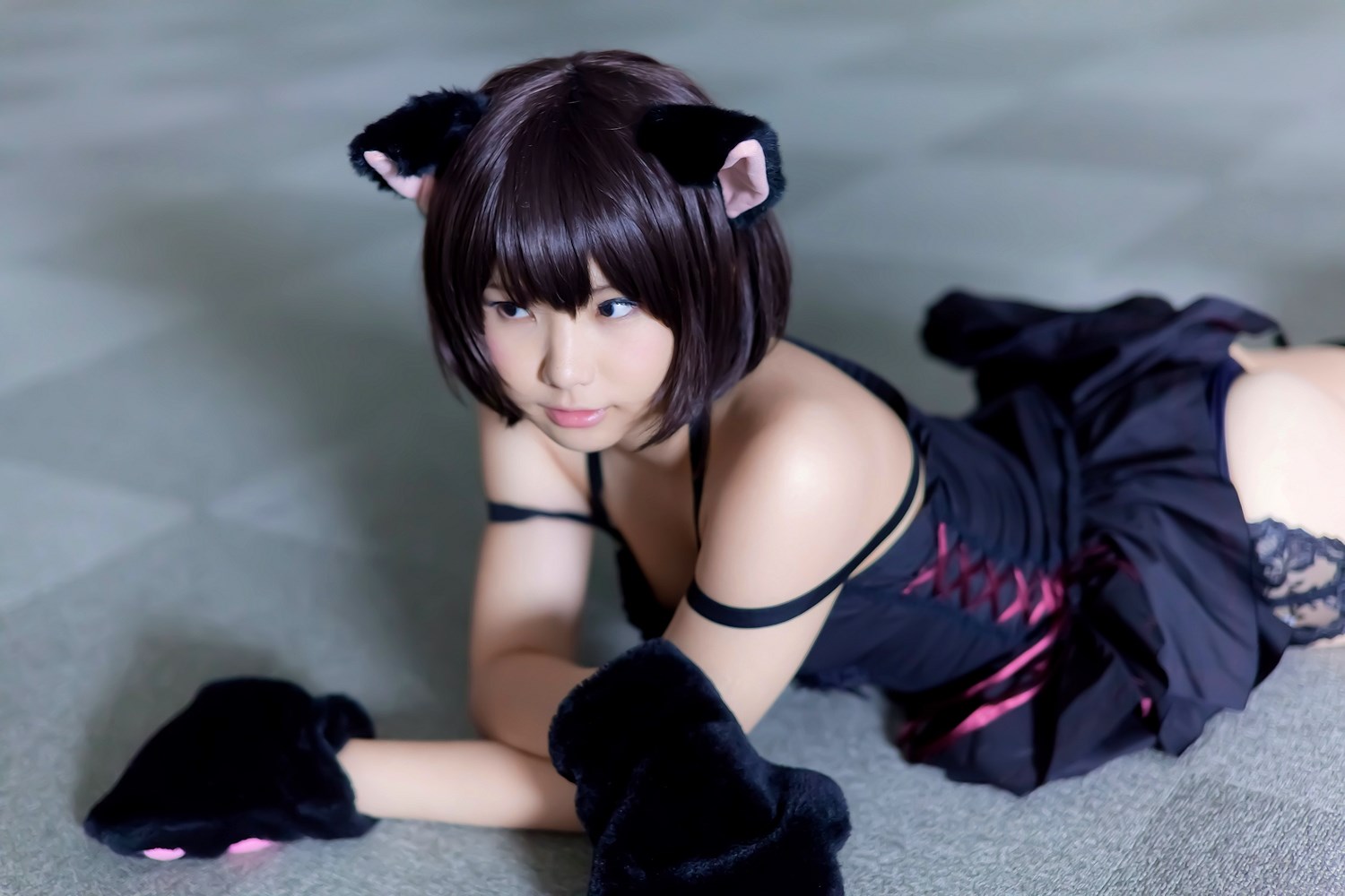 [enako] [enacat black] black silk cat girl(60)